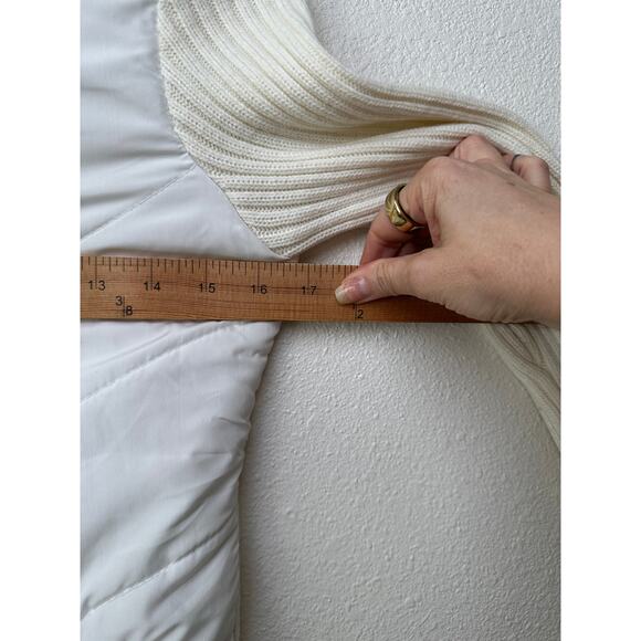 JJAlways Women’s Cream/White Mixed Media Double-Breasted Jacket US S - Picture 10 of 11